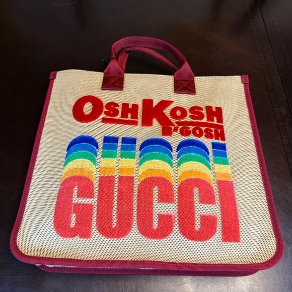 New Authentic Gucci Logo Multicolor Tote Bag - Picture 8 of 11